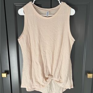 Elegant Cream Sleeveless Tank Top